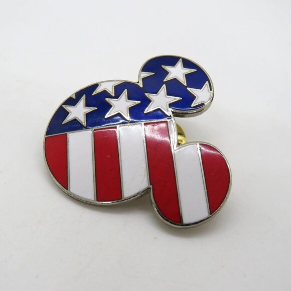 Lot 2‎ Disney Mickey Mouse Flag Pins United States United Kingdom Enamel - Picture 4 of 16